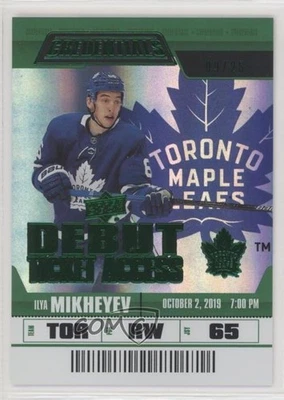 2019-20 Credentials Debut Ticket Access Green 9/25 Ilya Mikheyev #137 Rookie RC - Image 1 of 3
