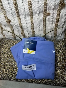 Old Navy Active neu mit Etikett hellblaue hochtaillierte Biker-Shorts Größe Small - Bild 1 von 11