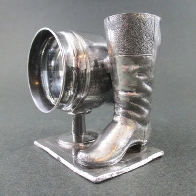 Jarrón BOOT - ANILLO SERVILLETERO FIGURATIVO ANTIGUO - Cuádruple placa de plata AURORA #65 Foto 1 de 4