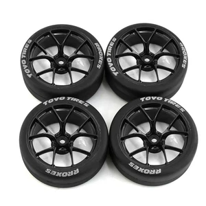 1/10 RC Car 4PCS 12mm hex Wheels Tires Set For HPI Rs4 Tamiya TT01E TT02 Traxxas - Picture 1 of 4