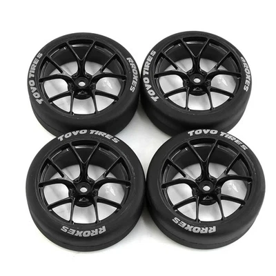 1/10 RC Car 4PCS 12mm hex Wheels Tires Set For HPI Rs4 Tamiya TT01E TT02 Traxxas - Image 1 of 4