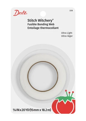 Stitch Witchery Fusible Bonding Web 5 8 Inch x 20 Yards White No Sew Fabric - Image 1 of 3