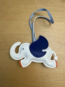 Elephant Bag Key Chain Purse Charm Handbag Charm Cute Animal White & Blue - Bild 1 von 3