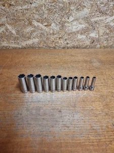 Snap On 3/8 Drive 6 Pt Deep Socket Set 8-19mm - Picture 1 of 10