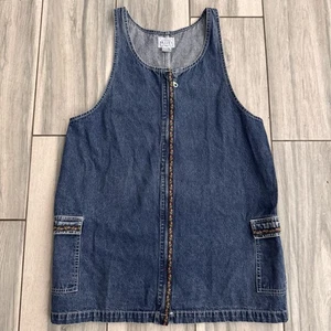 Vestido vaquero vintage de mujer Street Blues años 90’s bordado floral grande - Imagen 1 de 8