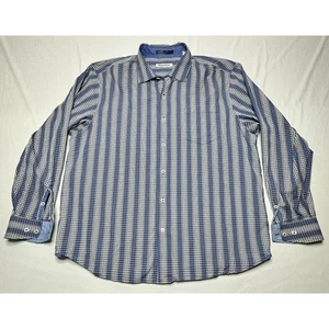 Tommy Bahama Men's Long Sleeve Blue Check Button Up Shirt - Size XL - Picture 1 of 5