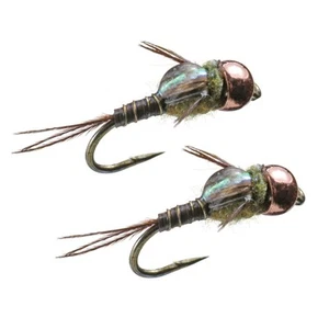 Umpqua Micro Mayfly Olive Copper Flies 14 - 2 Pack - Picture 1 of 2