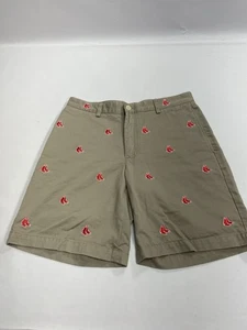 Vineyard Vines Red Sox Men’s 32 Embroidered Khaki Shorts MLB Baseball - Picture 1 of 8