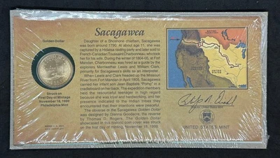 2000-P First Day of Issue Sacagawea Golden Dollar – Sealed - Image 1 of 4