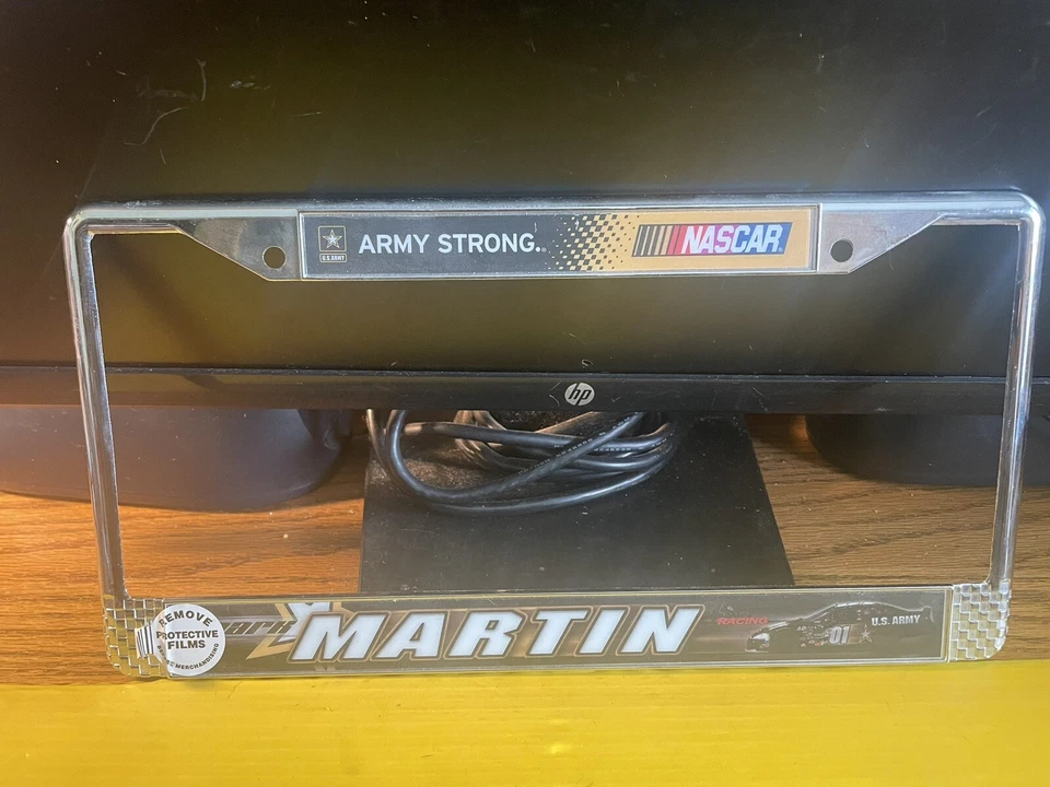 MARCO DE MATRÍCULA NASCAR MARK MARTIN #1 EJÉRCITO DE EE. UU. NUEVO PRODUCTO CON LICENCIA Foto 1 de 4