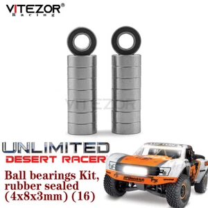 16Pc Bearing Kit Fit Traxxas 1/7 Unlimited Desert Racer 1/16 Summit E-Revo Slash - Picture 1 of 7