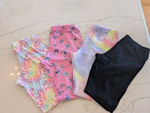 Children's Place Girls Leggings XXL 16 Pink, Purple, Black Full Length Lot of 4 - Picture 1 of 2