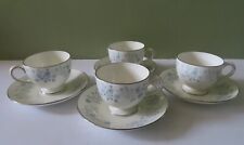 4 Wedgwood Belle Fleur Footed Cup & Saucer Sets - 2 Sets Available