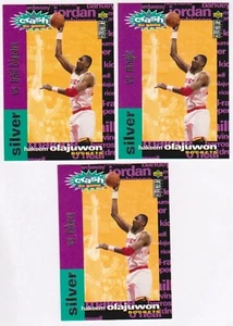 3 Diff 1995-96 Collector's Choice Crash The Game SILVER Hakeem Olajuwon #C10 - Picture 1 of 2