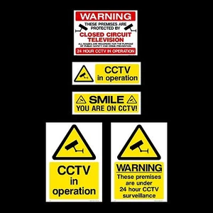 CCTV Sign, Sticker, Window - All Sizes & Materials - Security, Camera, Warning - Picture 1 of 6