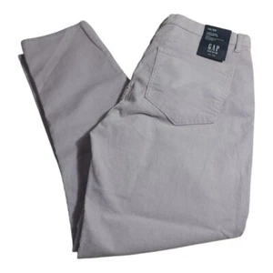 NEW Gap Women's High-Rise Lilac Corduroy Pants Slim/ Straight Trousers Leg SZ 10 - Picture 1 of 10