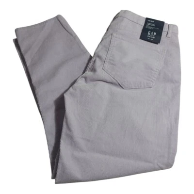 NUEVO Pantalones de pana lila de tiro alto Gap para mujer ajustados/rectos pierna talla 10 Foto 1 de 4