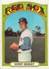 1972 Topps Baseball Sonny Siebert #290 VG+ or BETTER BOSTON RED SOX