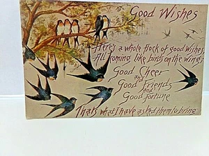 Good Wishes Postcard 1910 Posted with a Scott # 383 Stamp - Picture 1 of 3