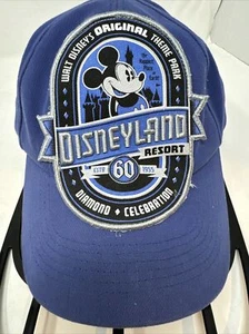 Disneyland Mickey Diamond Celebration 60 Yr Blue Hat Cap Adjustable FREE SHIP - Picture 1 of 6