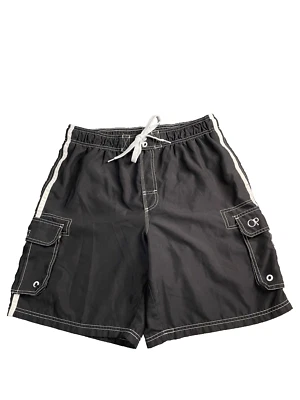 Pantalones Cortos OP Cargo Board Para Hombres Talla Lg Bañador Playa Surf Clásicos Malla Forrados Negros Foto 1 de 4