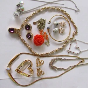 Lote de joyas vintage collar pendientes pulseras conjuntos accesorios mixtos - Imagen 1 de 11