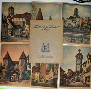 1940s Picturesque Corners in Bavaria, 8 color Prints, Von Hibert Meier-Sökefeld - Imagen 1 de 10