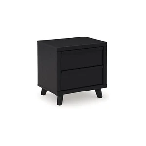 Signature Design by Ashley Danziar Modern 2 Drawers Nightstand with USB & Qi - Picture 1 of 4