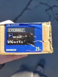 Everbilt 5/16 Zoll x 4 Zoll Sechskant verzinkte Verzögerungsschraube (25er-Pack) 271395 - Bild 1 von 3