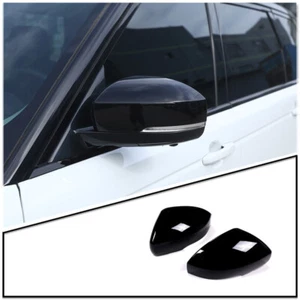 Glossy Black Exterior Rearview Mirror Cover For LR4 LR5 Range Rover Sport 14-17 - Picture 1 of 14