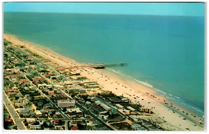 Postal Daytona Beach, FL vista aérea muelle de pesca - Imagen 1 de 2