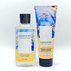 Gel de ducha y crema corporal Bath & Body Works Clean Slate para hombre paquete de 2 piezas - Imagen 1 de 3