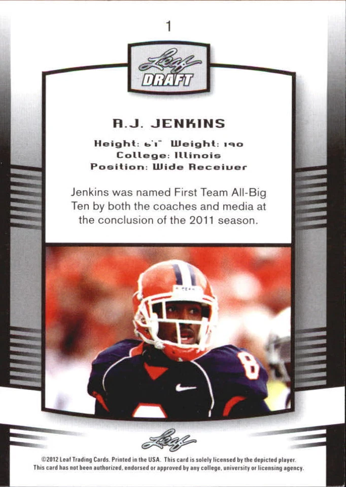 2012 Leaf Draft Football Base Singles (Pick Your Cards) - Image 1 of 1