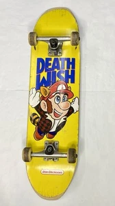 SUPER RARO Jon Dickson Mario Bros 3 Deathwish tabla de skate SNES CAMIONES USADOS - Imagen 1 de 14