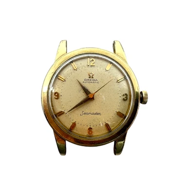 复古 20 世纪 60 年代 14K 镀金欧米茄自动 SpeedMaster 手表已损坏 — 第 1/4 张图片