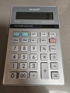 Sharp Elsimate EL-334M 10 Digit Twin Power Solar Desk Basic Tax Rate Calculator  - Picture 1 of 3