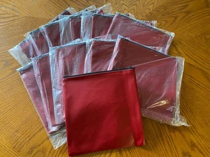 Lot of 12 Red Bank Deposit Bags Zipper Pouch Vinyl Money Chess Pieces 8.5”x8.5” - Picture 1 of 2