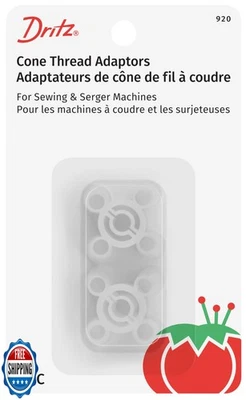 Dritz 920 Cone Thread Adapters, Clear, 2 Count, White - Image 1 of 2
