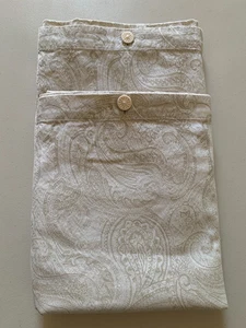2 fundas de almohada SDH de lino fino KING fundas crema bronceado cachemira algodón hechas en Italia - Imagen 1 de 8