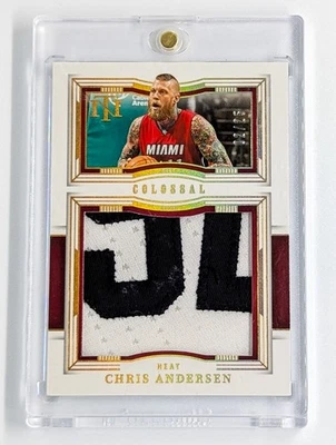 Parche colosal Prime Chris Andersen 2023-24 National Treasures/25 placa de identificación SE Foto 1 de 2