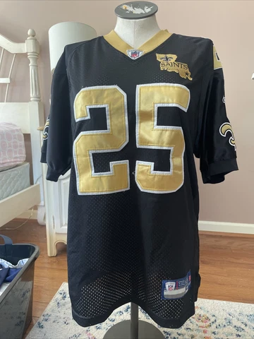 REGGIE BUSH Authentic New Orleans SAINTS Reebok On Field NFL Jersey Size 48 Sewn Cover