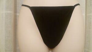 Shirley of Hollywood - Thong - Beaded & Flower Attachment at Back, Black, L (14)