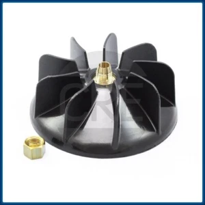 GAMMAPIU ELMOT Ventola Ribassata Nera 25 x 64 mm Dado 3,2 mm Phon Asciugacapelli