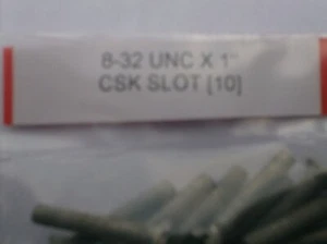 8-32 UNC X 1" COUNTERSUNK SLOT SCREWS UCS516/8 X 10 - Picture 1 of 1