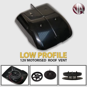 Winglet Motorised Roof Vent Black 12V Pet Motorhome Extractor Fan Van Caravan - Picture 1 of 9