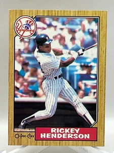 1987 O-Pee-Chee Baseball Card #7 Rickey Henderson New York Yankees - Picture 1 of 16