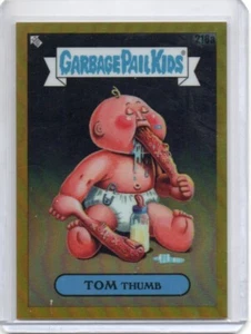 2023 Topps Garbage Pail Kids Chrome 218a Tom Thumb Gold Refractor 06/50 - Foto 1 di 2