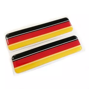 German Germany Flag 3D Domed Gel Decal Sticker Fits BMW AUDI MERCEDES Euro - Picture 1 of 2