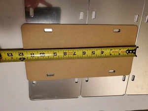 LOT OF 5) 6"X12" License Plate Frame Backing Plate Smooth Style Chrome Plexiglas - Picture 1 of 5