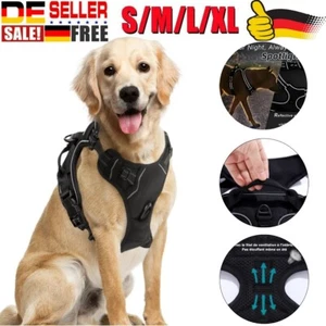 Hundegeschirr Anti-Zug No Pull Hunde Brustgeschirr reflektierend Atmungsaktiv DE - Bild 1 von 17